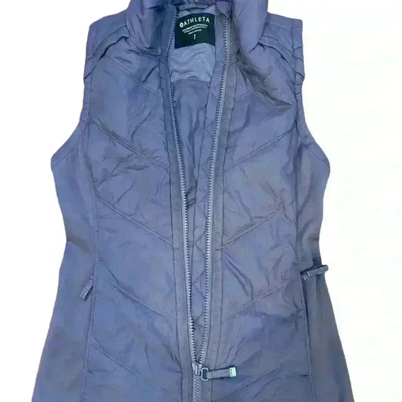 Athleta Rock Ridge Prima Loft Vest Zip Up Fitted Water Repellent Size Small - Picture 7 of 7